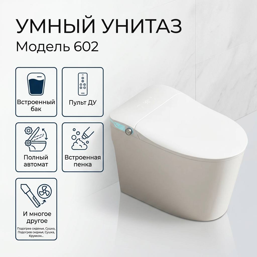 fcfe0f3f-650e-48a4-bfbe-bd4c97d565c3 Умный унитаз Meishida-602 — изображение 1